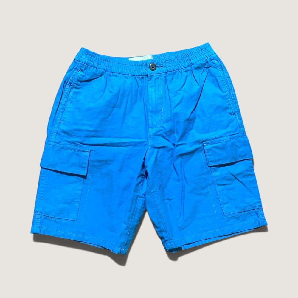 Everlane NWT Men's Blue Shorts Size S Organic Cotton Linen 8.5" Flat Front